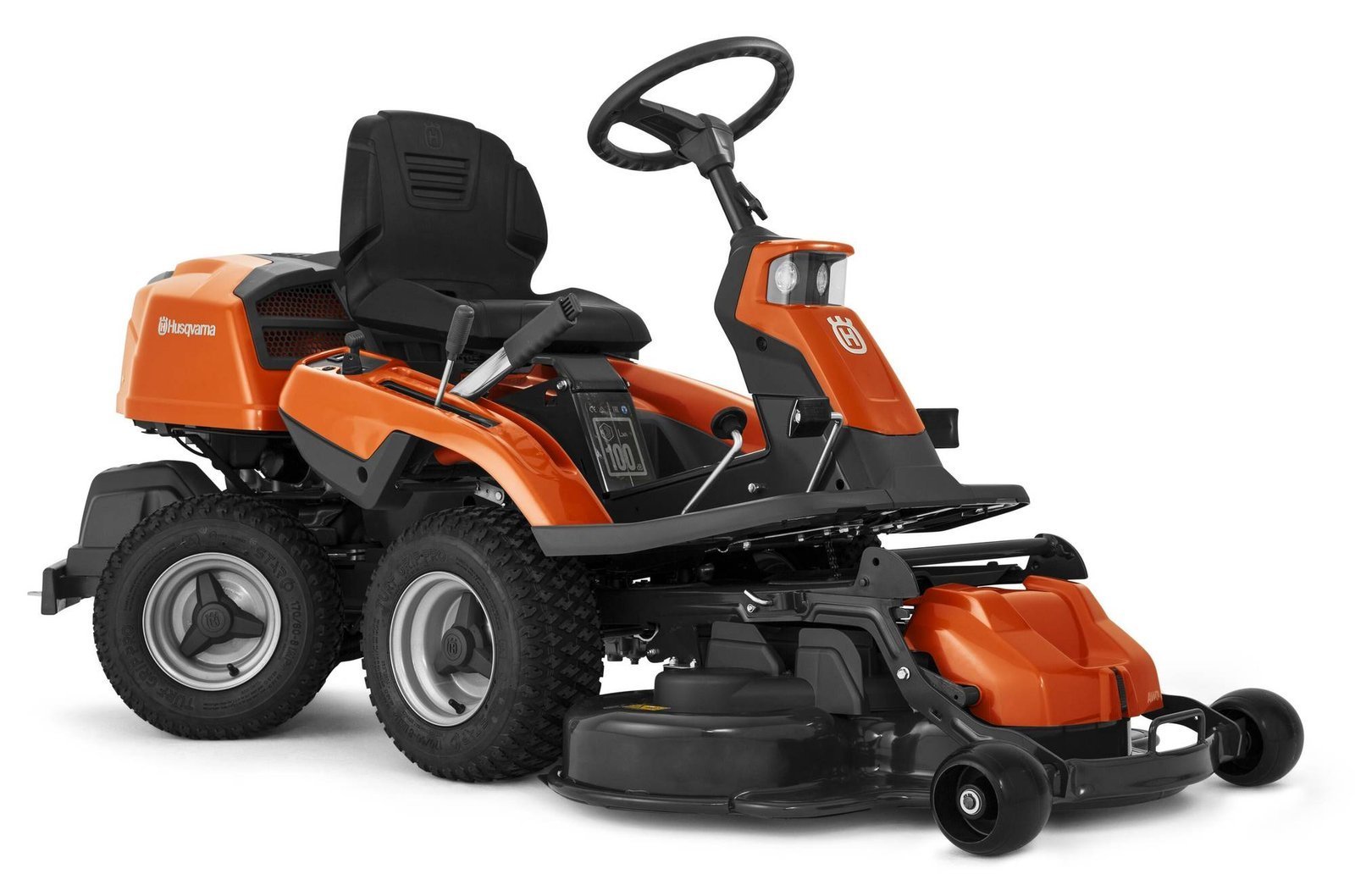 R216TAWDeileikkuulHusqvarnaHV586AEhydro_970542401_122121538e05cb73689799f9d96fa2af_1.jpg Tondeuse autoportée Husqvarna Rider R 216T 4x4 sans plateau de coupe – Image 1
